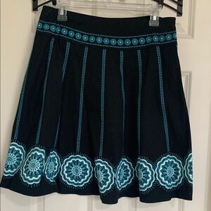 Heart Soul Black and Blue Mini Skater Skirt